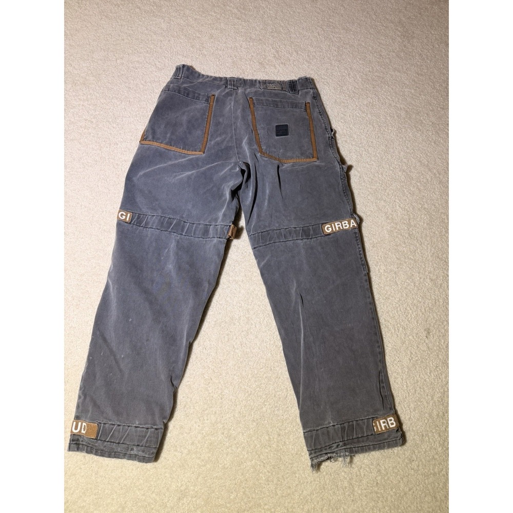 Marithe Francois Girbaud Gray Utility Cargo Pants Strap Y2K Men's 36 Archive - Picture 2 of 5